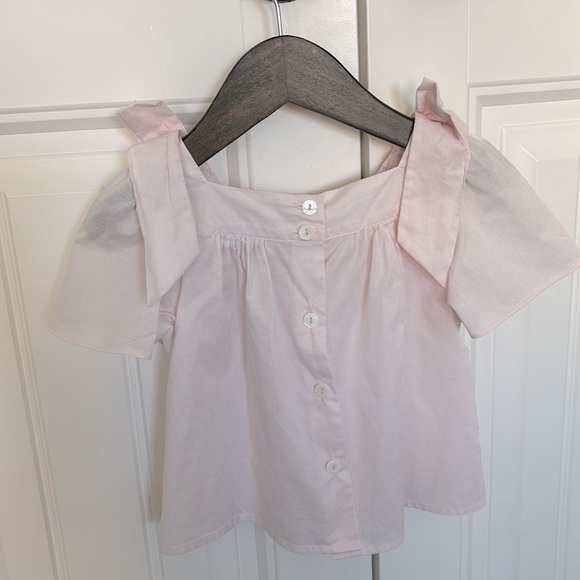 Patachou Blush Pink Cotton Blouse with Bows - Picture 3 of 7